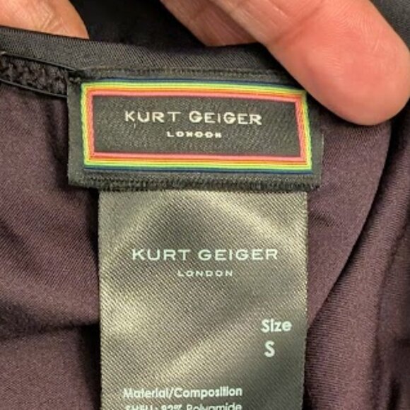 ⬇️PD⬇️KURT GEIGER London Kensington One Shoulder Rhinestone Swim Wear - Picture 6 of 6